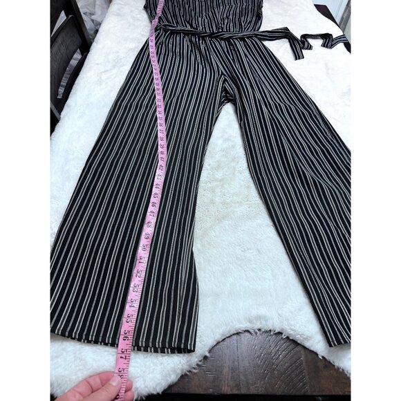 En Focus Studio Striped Jumpsuit Size 10 Black & White - Picture 5 of 6